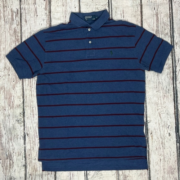 Polo Ralph Lauren Striped Classic Golf Preppy Short Sleeve Tennis Shirt - Picture 1 of 5